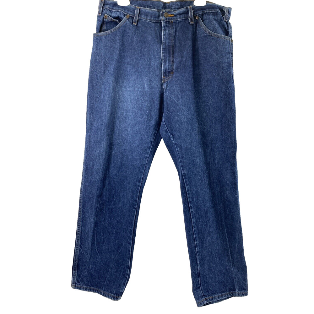 Dickies‎ Blue Jeans Mens 36 x 31.5 Dark Wash Denim Straight Work Wear
